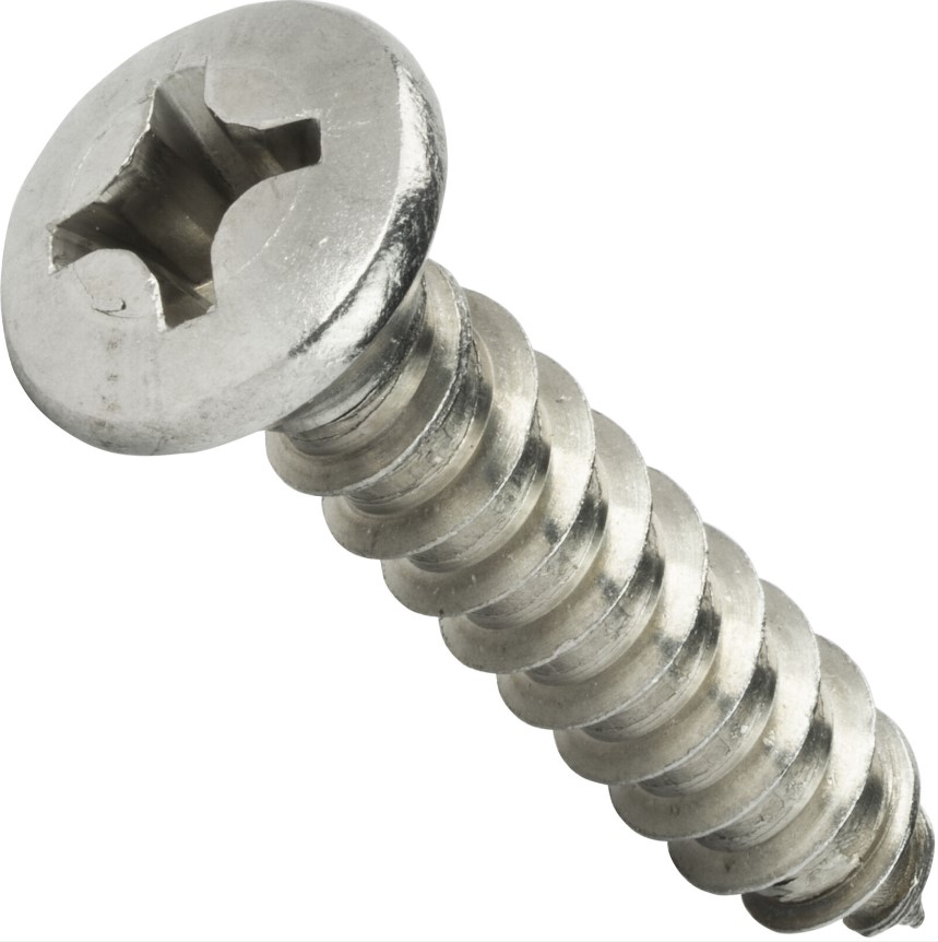 #10 X 1" PHILLIPS OVAL HEAD TAPPING SCREW TYPE-A 18-8 STAINLESS STEEL